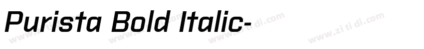Purista Bold Italic字体转换